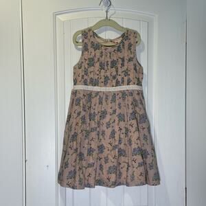 Nordstrom Ruby & Bloom Sleeveless Pleated and Lined Floral and Bow Dress Size 6